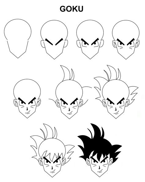 goku drawings|goku drawing easy step by.